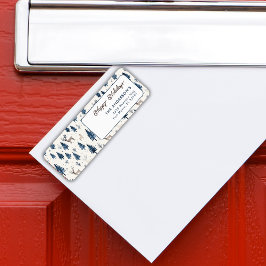 Glad helg Julvinterskogen Mönster Returadress Etikett