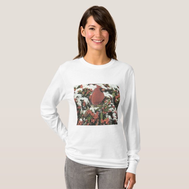 Glad helg Kardinal Långärmad Kvinnor i  Tee Shirt (Hel framsida)