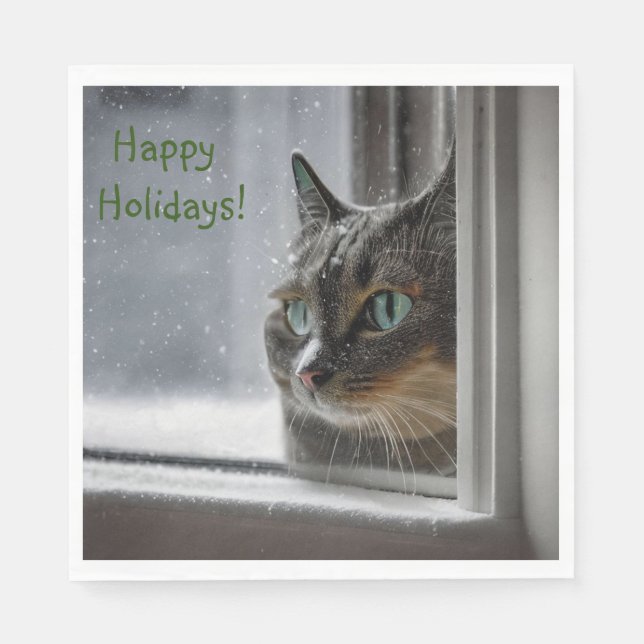 Glad helg Kattunge Pappersservett (Framsidan)