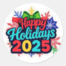 glad helg-klistermärken 2025 runt klistermärke