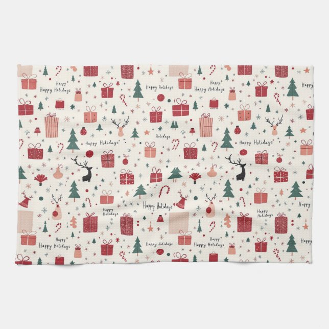 Glad helg kökshandduk (Horisontell)