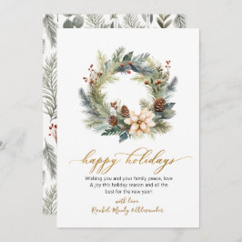 Glad helg-kort för utandningsgrej i elegant-skript julkort