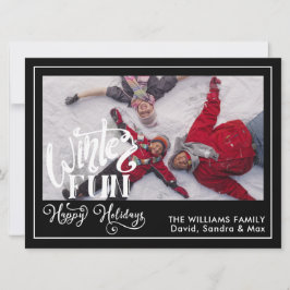 Glad helg | Kort för Winter-Roligten för familjen