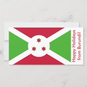 Glad helg kort med flagga Burundi