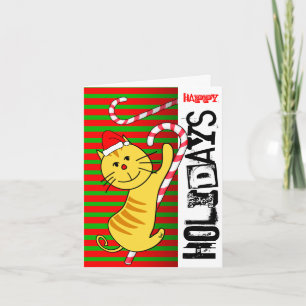 Glad helg-kort på Candy cane Helgkort