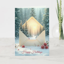 Glad helg kuvert Winter Forest