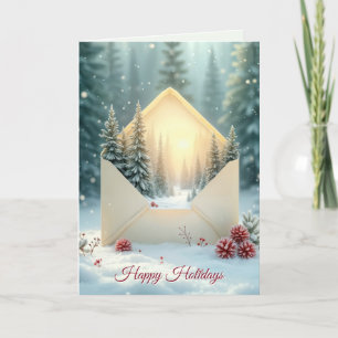 Glad helg kuvert Winter Forest