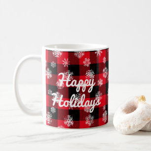 Glad helg l Snöflingor Red Buffalo Play Kaffemugg
