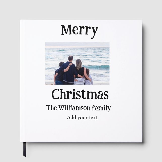 Glad helg lägger till namn-foto för familjen gästböcker (Framsida)