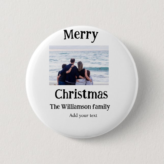 Glad helg lägger till namn-foto för familjen knapp (Framsida)