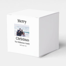 Glad helg lägger till namn-foto för familjen presentaskar