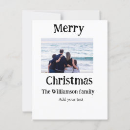 Glad helg lägger till namn-foto för familjen vykort