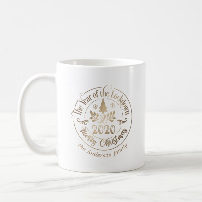 glad helg, låsningsår guld kaffemugg (Vänster)