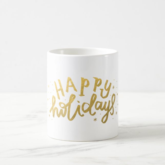 Glad helg Lettering efter guldjulen Kaffemugg (Center)