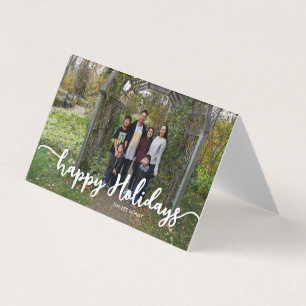 Glad helg Lettering Modern Family Photo Chic Kort