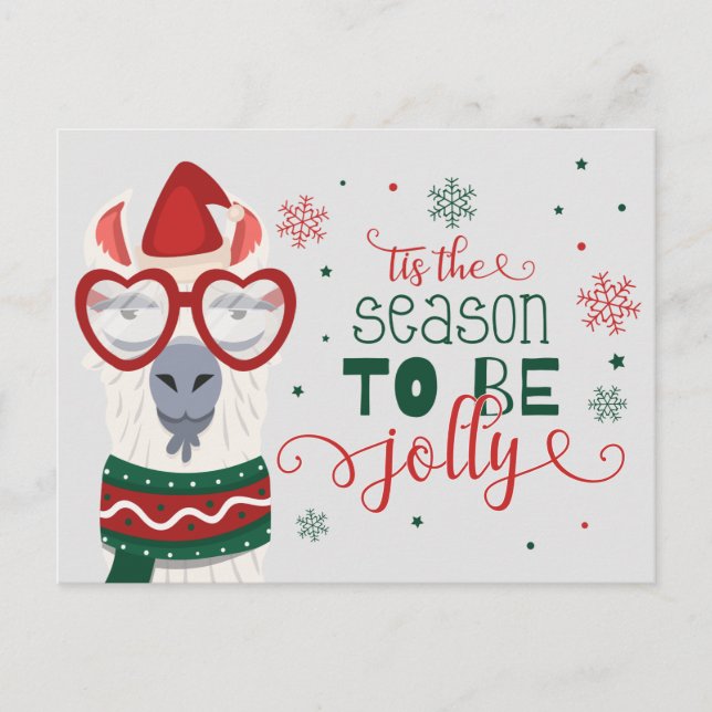 Glad helg Lllama | Denna säsong som skall hållas i Vykort (Framsida)