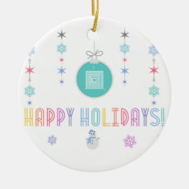 Glad helg LLR Lularoe inspirerade 2 Julgransprydnad Keramik