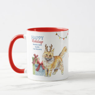 Glad helg MAINE COON Cat Mamma Pappa jul Mugg