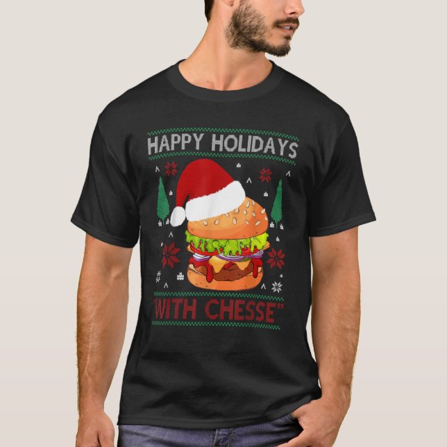 Glad helg med Cheese Burger Costume Burge T Shirt (Framsida)