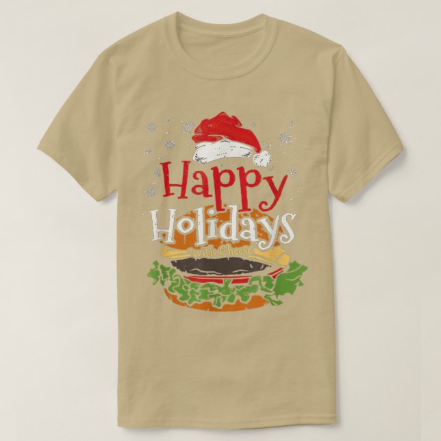 Glad helg med Cheese Funny Cheese Burger T Shirt (Design framsida)