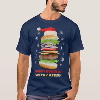 Glad helg med Cheese Funny julburgare T Shirt