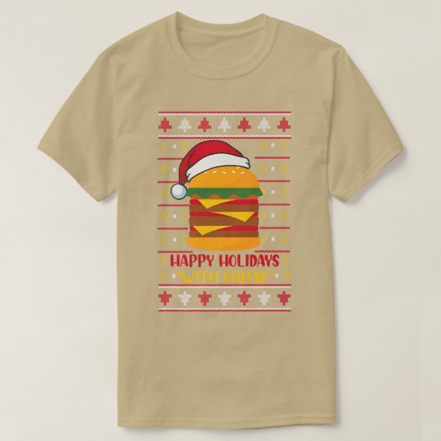 Glad helg med Cheese Funny Julost T Shirt (Design framsida)