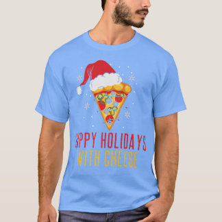 Glad helg med Cheese Funny Pizza jul S T Shirt