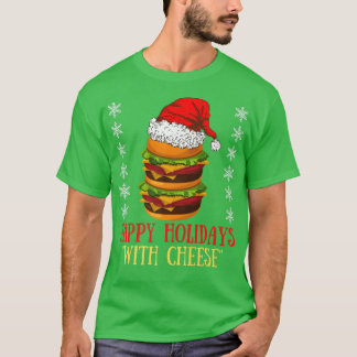 Glad helg med Cheese Julafton Cheeseburger Hambu T Shirt