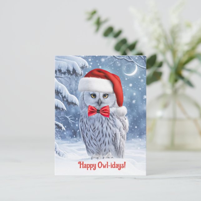 Glad helg med Cute Uggla och Snö (Stående Fram)