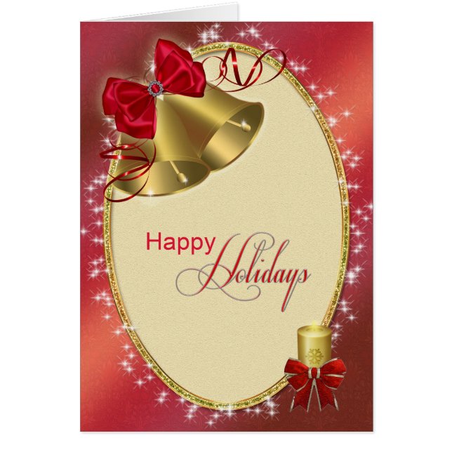 "Glad helg med klockor Hälsningskort (Framsidan)