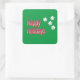 Glad helg med Snöflingor Fyrkantigt Klistermärke (Bag)