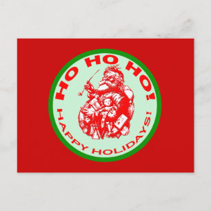 Glad helg med Vintage Santa Design Vykort