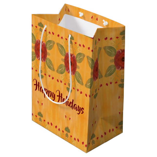 glad helg Medium Papper Gift Bag (Baksidan Vinklad)