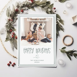 Glad helg minimalistiskt julkort Guld Inbjudningar