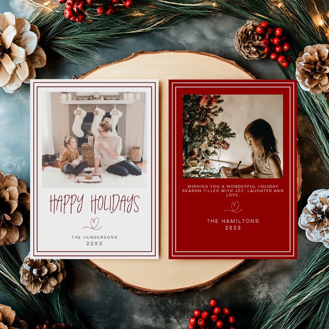 Glad helg - minimalistiskt julkort inbjudningar (Skapare uppladdad)