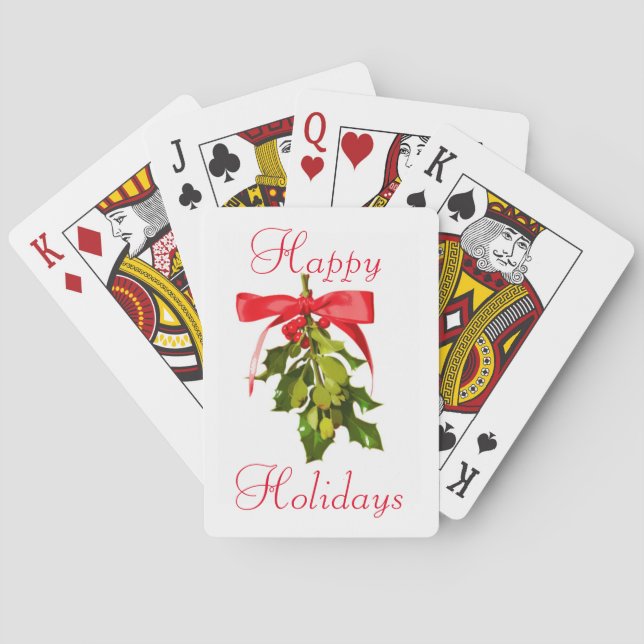 Glad helg mistletoe spel kort (Baksidan)