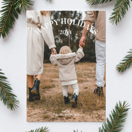 Glad helg Modern Elegant Julfoto Julkort