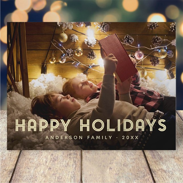 Glad helg Modern enkel typografi Vykort (Skapare uppladdad)