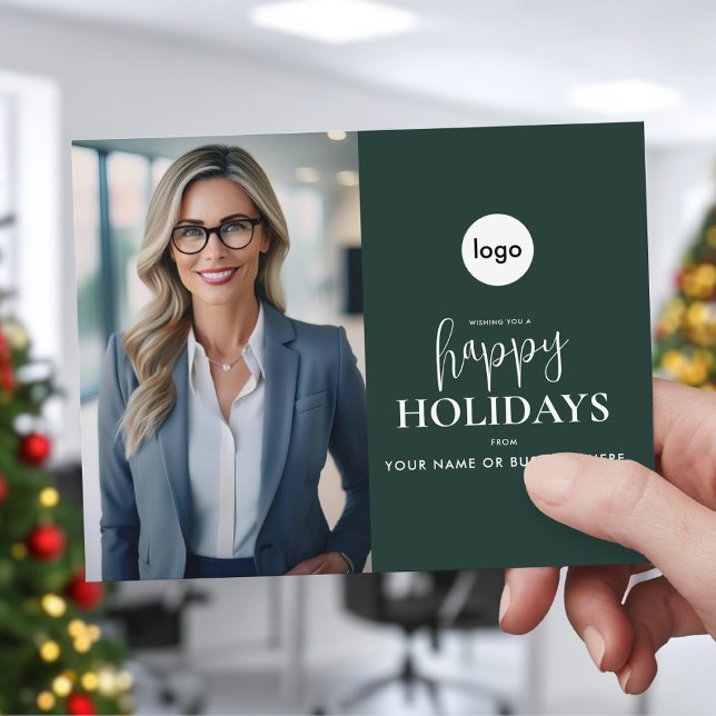 Glad helg Modern fotoaffär Julkort (Skapare uppladdad)