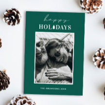 Glad helg | Modern Grönt Julfoto