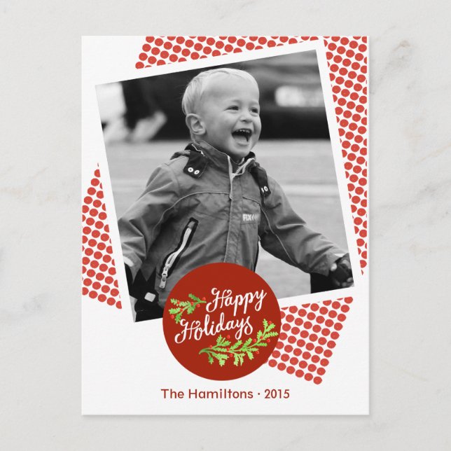 Glad helg Modern julfotoport (Framsida)