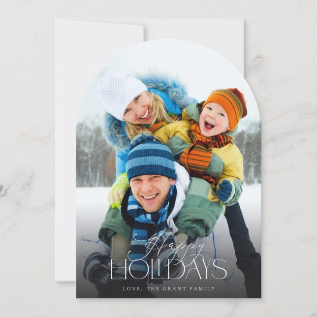 Glad helg Modern Minimalistisk båge Inbjudningar (Framsida)