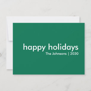 Glad helg Modern minimalistisk Grönt i framtiden Julkort