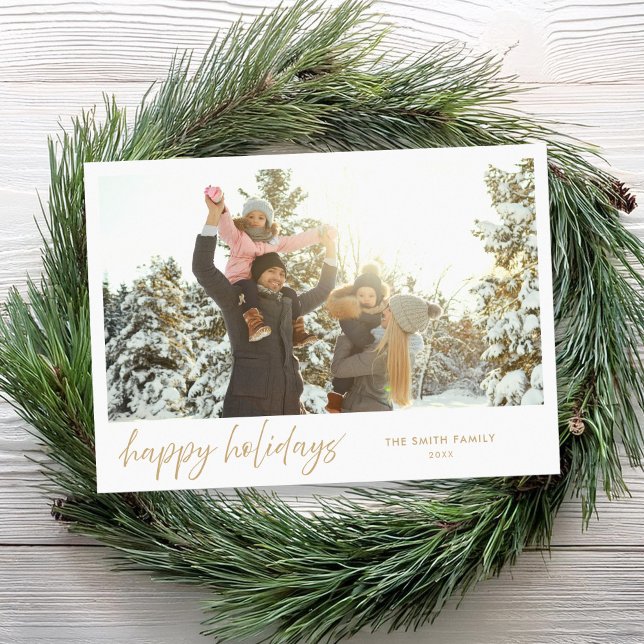 Glad helg Modern, minimalistiskt foto Julkort (Skapare uppladdad)