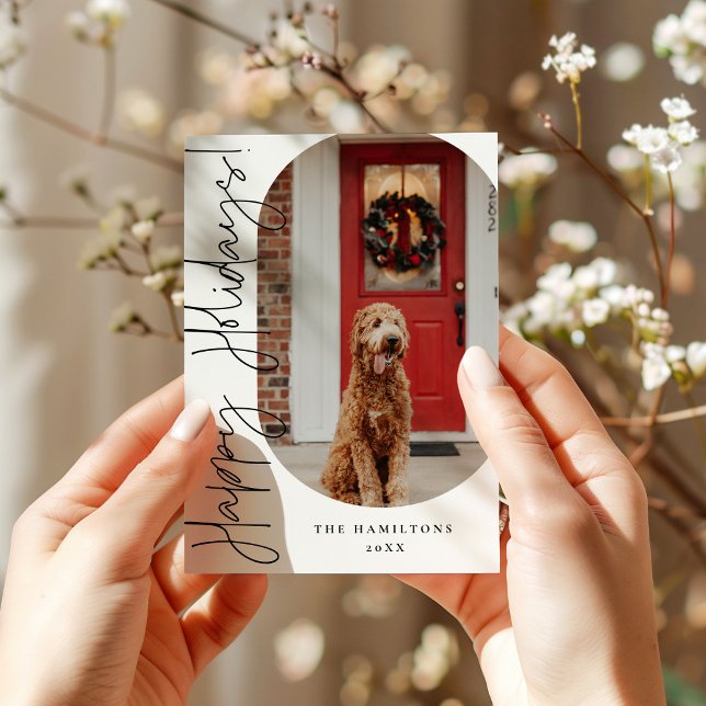 Glad helg Modern minimalistkort Julkort (Skapare uppladdad)