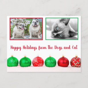 Glad helg Modern Pet Photo Vykort