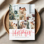 Glad helg Modern Photo Collage-Helgdag Card Julkort<br><div class="desc">Modern julkort innehåller foto.</div>