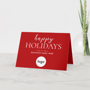 Glad helg Modern Red Jul Business Kort