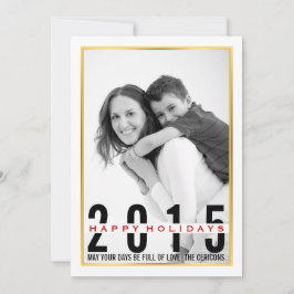 Glad helg moderna julfoto julkort