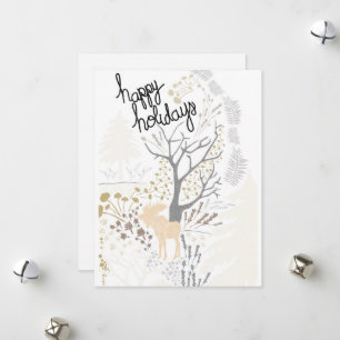 Glad helg Moose Helgdag Card Julkort